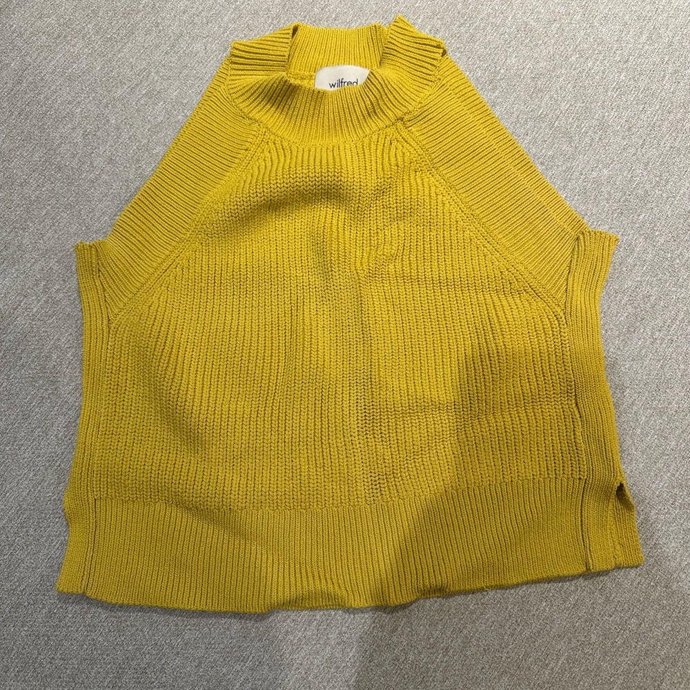 Aritzia Wilfred Golden Knit Top